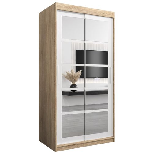 Armoire Roma 2 à Portes Coulissantes 200/100/62 2 Portes (sonoma/blanc)