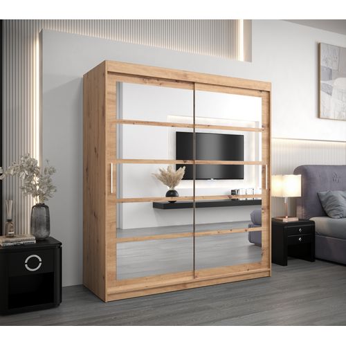 Armoire Roma 2 à Portes Coulissantes 200/180/62 2 Portes (artisan/artisan)