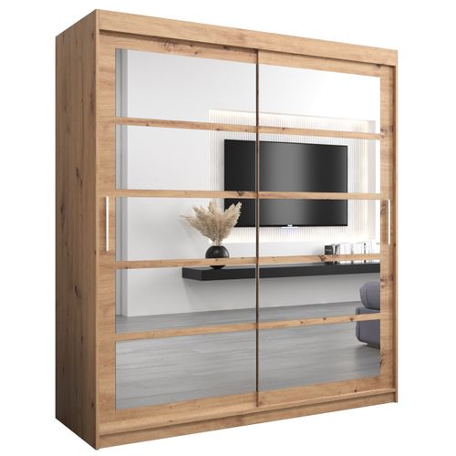 Armoire Roma 2 à Portes Coulissantes 200/180/62 2 Portes (artisan/artisan)