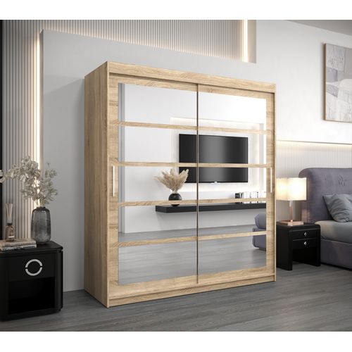 Armoire Roma 2 à Portes Coulissantes 200/180/62 2 Portes (sonoma/sonoma)