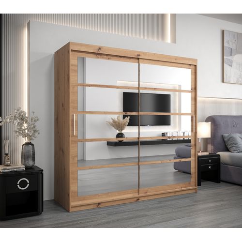 Armoire Roma 2 à Portes Coulissantes 200/200/62 2 Portes (artisan/artisan)