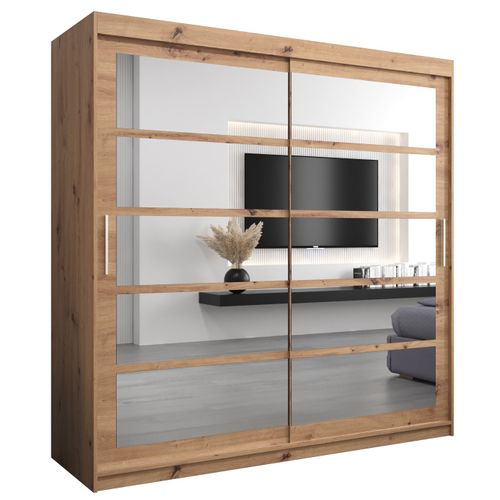 Armoire Roma 2 à Portes Coulissantes 200/200/62 2 Portes (artisan/artisan)