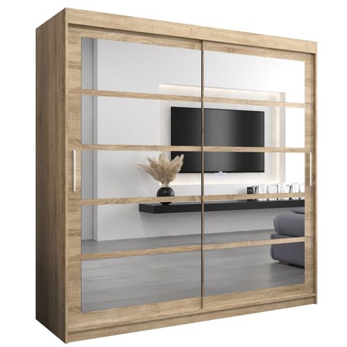 Armoire Roma 2 à Portes Coulissantes 200/200/62 2 Portes (sonoma/sonoma)