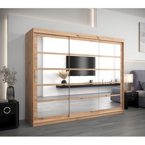 Armoire Roma 2 à Portes Coulissantes 200/250/62 3 Portes (artisan/artisan)