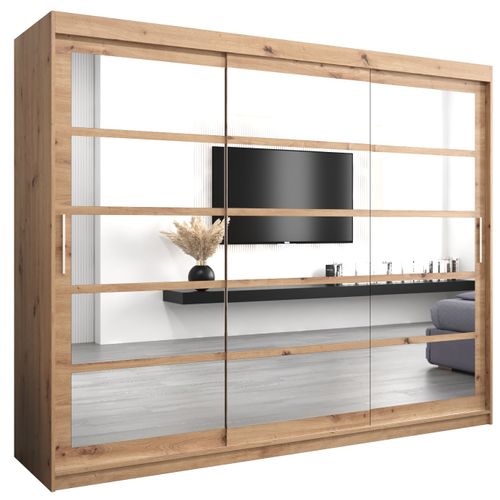 Armoire Roma 2 à Portes Coulissantes 200/250/62 3 Portes (artisan/artisan)