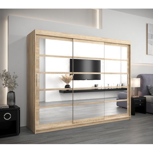 Armoire Roma 2 à Portes Coulissantes 200/250/62 3 Portes (sonoma/sonoma)