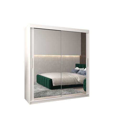 Armoire Tokyo 3 à Portes Coulissantes 200/180/62 2 Portes (blanco/blanco)