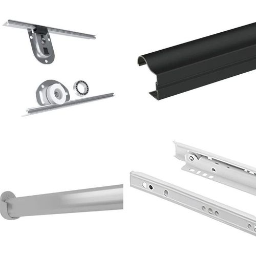 Armoire Helix 120 Cm, 2 Portes Coulissantes Miroir, Noir et Blanc Lamelles