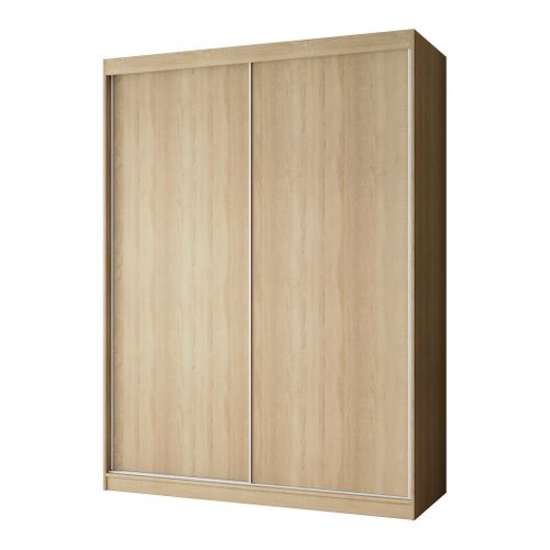 Armoire 2 Portes Coulissantes – Mario 150 cm - Chêne Sonoma
