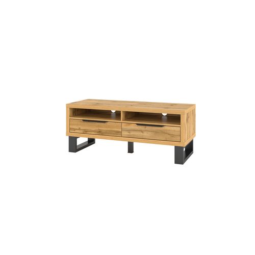 Meuble TV, Deux Tiroirs, 124 Cm