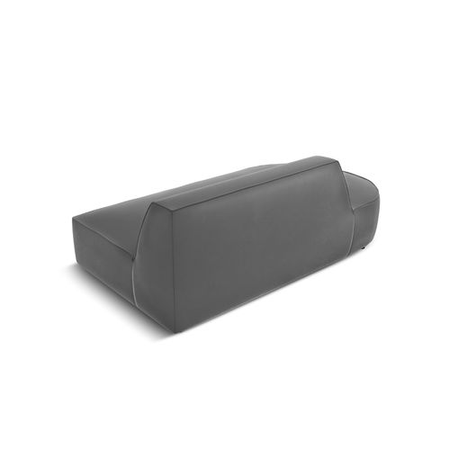 Canapé Modulable Gauche "charles" 2 Places En Velours Gris Foncé