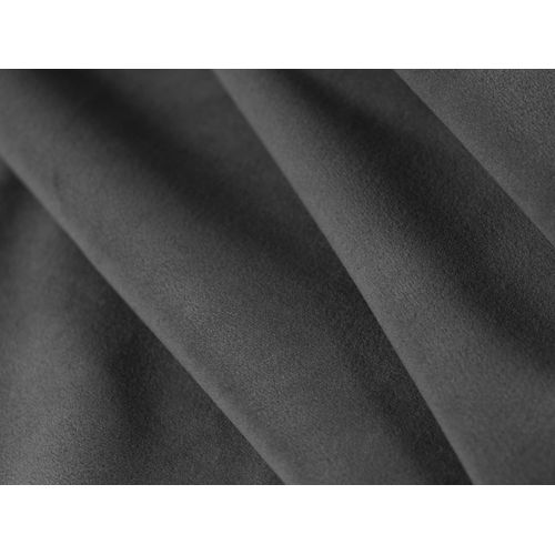 Canapé Modulable Gauche "charles" 2 Places En Velours Gris Foncé