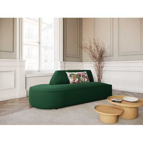 Canapé Modulable Gauche "charles" 2 Places En Velours Vert