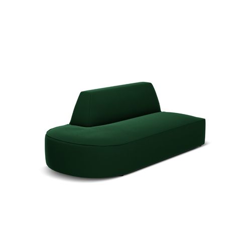 Canapé Modulable Gauche "charles" 2 Places En Velours Vert