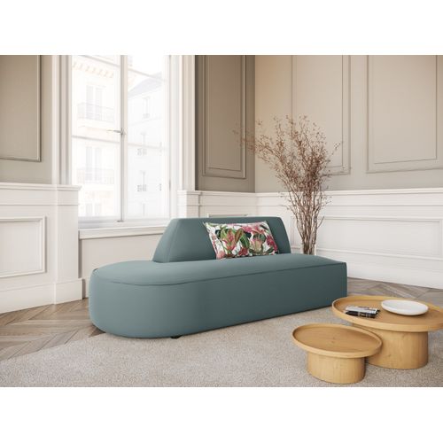 Canapé Modulable Gauche "charles" 2 Places En Velours Menthe