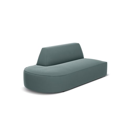 Canapé Modulable Gauche "charles" 2 Places En Velours Menthe