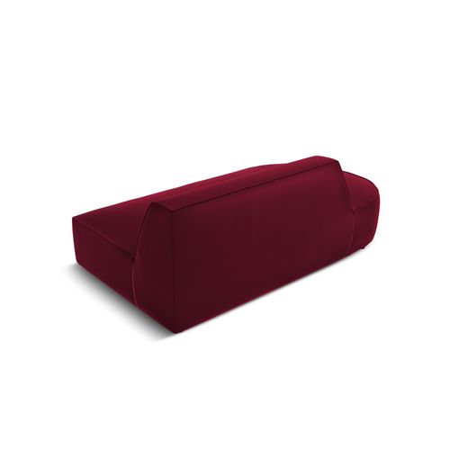 Canapé Modulable Gauche "charles" 2 Places En Velours Rouge