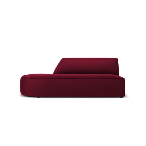 Canapé Modulable Gauche "charles" 2 Places En Velours Rouge