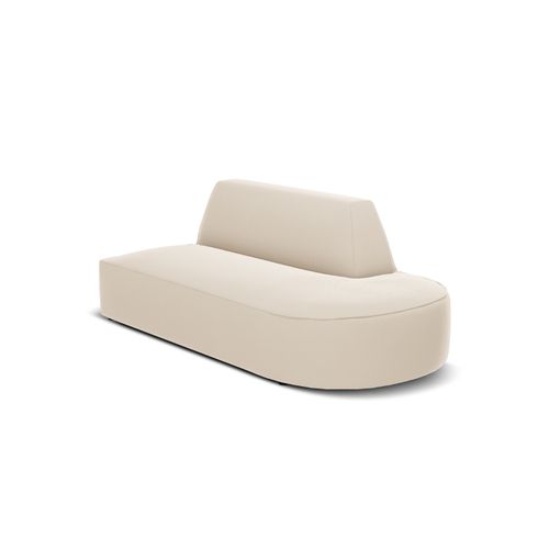 Canapé Modulable Droit "charles" 2 Places En Velours Beige