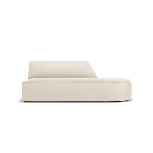 Canapé Modulable Droit "charles" 2 Places En Velours Beige