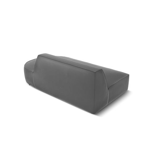 Canapé Modulable Droit "charles" 2 Places En Velours Gris Foncé