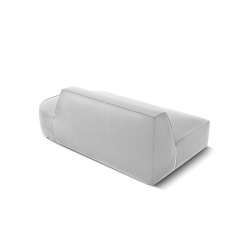 Canapé Modulable Droit "charles" 2 Places En Velours Gris Clair