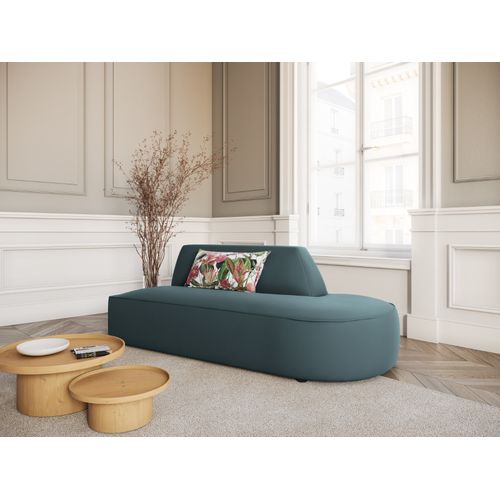Canapé Modulable Droit "charles" 2 Places En Velours Bleu