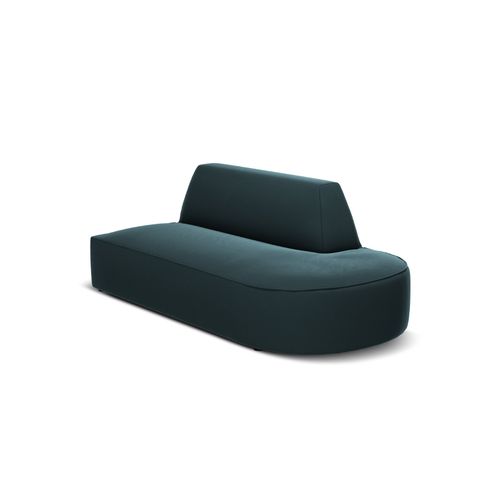 Canapé Modulable Droit "charles" 2 Places En Velours Bleu