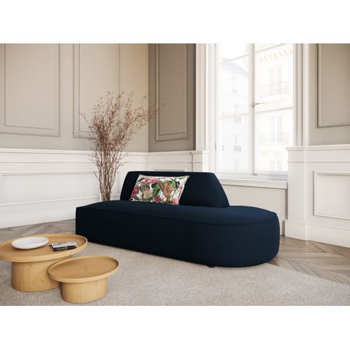 Canapé Modulable Droit "charles" 2 Places En Velours Bleu Foncé
