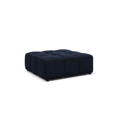 Pouf "luc" En Velours Bleu Foncé