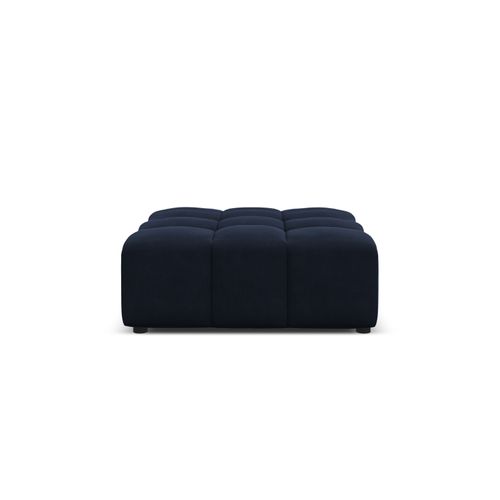 Pouf "luc" En Velours Bleu Foncé