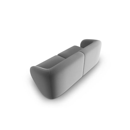 Canapé Modulable "lionel" 2 Places En Velours Gris