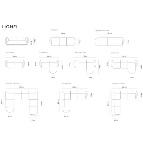 Canapé Modulable "lionel" 2 Places En Velours Gris