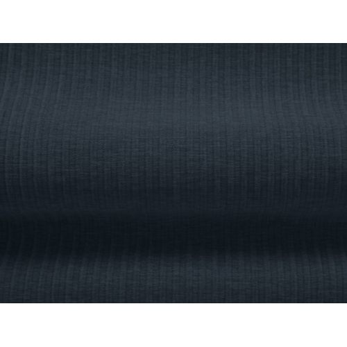 Pouf "arendal" En Chenille Avec Un Effet Côtelé Bleu Marine