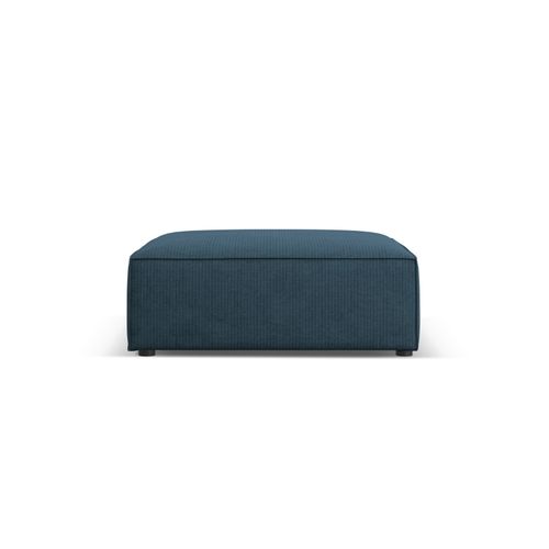Pouf "arendal" En Chenille Avec Un Effet Côtelé Bleu Marine