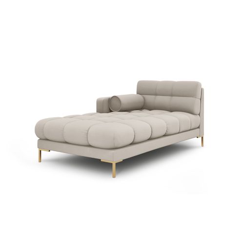 Méridienne Gauche "bali" En Tissu Structurel Beige