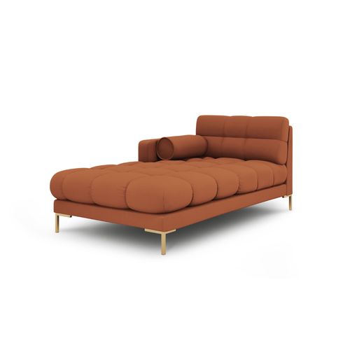 Méridienne Gauche "bali" En Tissu Structurel Brique