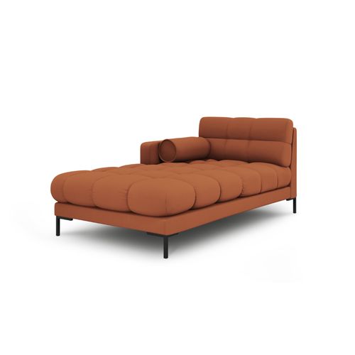 Méridienne Gauche "bali" En Tissu Structurel Brique