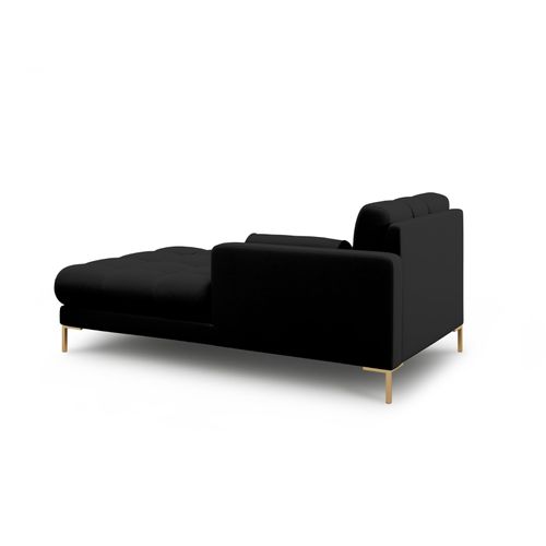 Méridienne Droite "bali" En Tissu Structurel Noir
