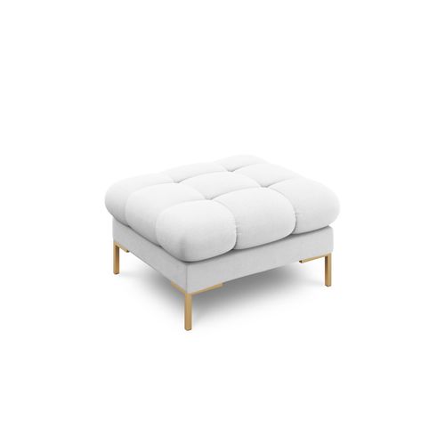 Pouf "bali" En Tissu Structurel Gris Clair