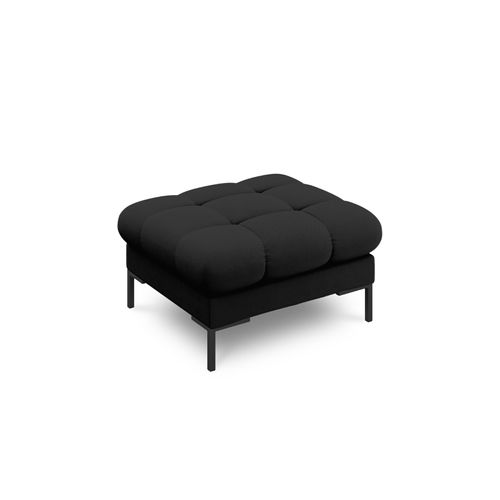 Pouf "bali" En Tissu Structurel Noir