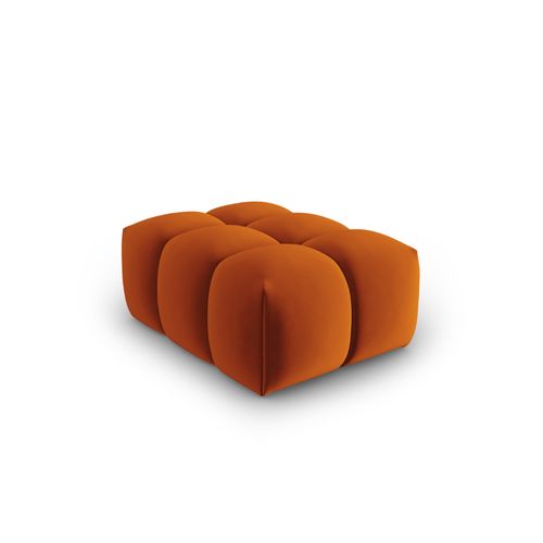 Pouf "lorella" En Velours Terracotta