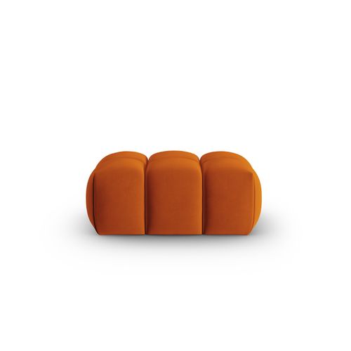 Pouf "lorella" En Velours Terracotta
