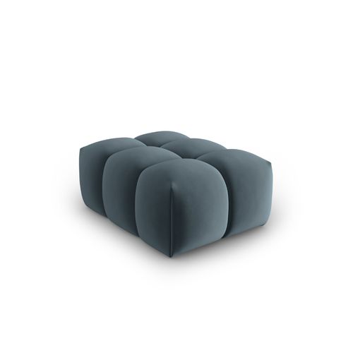 Pouf "lorella" En Velours Bleu Pastel
