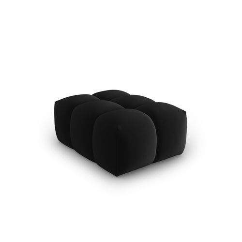 Pouf "lorella" En Velours Noir