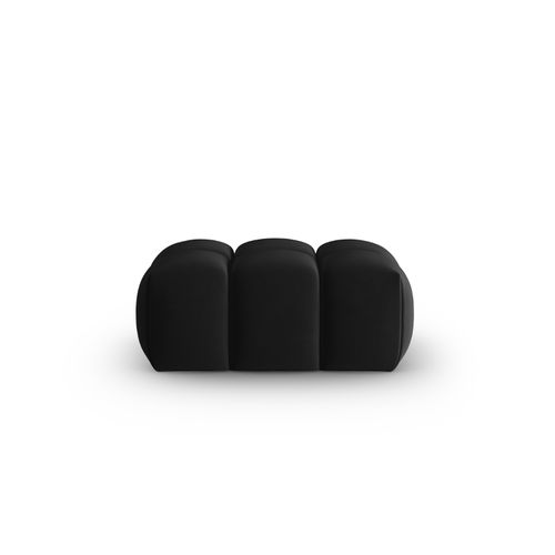 Pouf "lorella" En Velours Noir