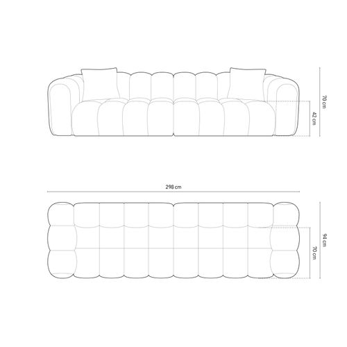Canapé Modulable "clotilde" 4 Places En Velours Terracotta