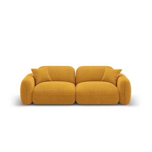 Canapé Modulable "lucien" 3 Places En Velours Moutarde