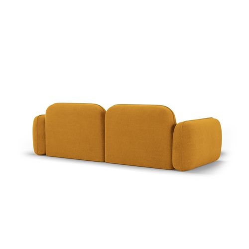 Canapé D'angle Gauche Modulable "lucien" 3 Places En Velours Moutarde