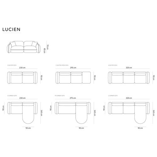 Canapé Modulable Droit "lucien" 3 Places En Velours Gris Clair
